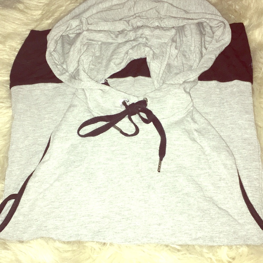 BEBE hoodie tank workout gym top